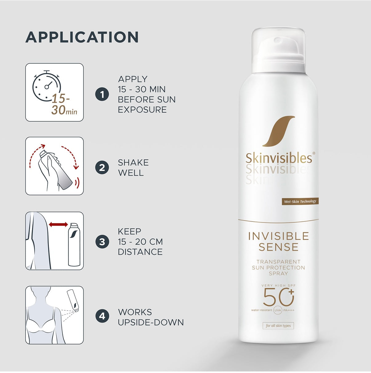 Skinvisibles INVISIBLE SENSE SPF50+ (spray)